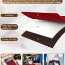 GNDR Wallet For Men Bifold Red RFID Blocking Slim Faux Leather Wallets Card Holder Front Pocket Minimalist Men Accessories With Gift Box