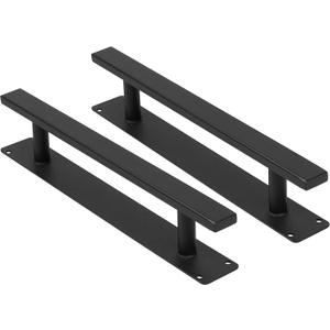 Purife 12 Inch Heavy Duty Metal Gate Pull Handles Pack of 2, Modern Black Iron Door Handle for Barn, Garden, Fence, Sheds Door, Cabinet Closet Door Pulls