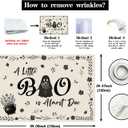 Halloween Baby Shower Backdrop A Little Boo is Almost Due Baby Shower Party Decorations Floral Ghost Photography Background Photo Booth Banner Decor for Halloween A Little Boo is On The Way Party