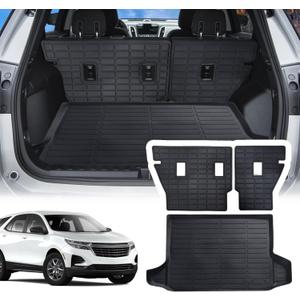 Cargo Liner and Rear Seat Back Cover Backrest Protector for 2018-2024 Chevrolet Equinox&GMC Terrain Accessories Liner with Backrest Mat Cargo Mat (for 2018-2024 Equinox&Terrain)