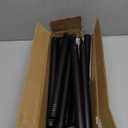 Black Long Curtain Rod Tension Shower Curtain Rods 30 to 124 inch Adjustable Spring Heavy Duty Rods for Bathroom Windows Outdoor Spliced and Telescopic Design No Drill No Slip Stainless Steel