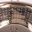 Stainless Steel Perforated Metal Colander Strainer with Long Red Handle Sieve Sifters Use for Kitchen Food Pasta Noodles Spaghetti Vegetables Silver - 7.9inch