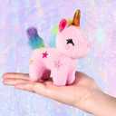 Golray 12Pcs Mini Unicorn Plush Stuffed Animals, Unicorn Party Favors Keychains for Girls Birthday, Easter Basket Stuffers, Easter Egg Fillers, Classroom Rewards Carnival Prizes Goodie Bag Stuffers