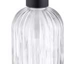 16Oz Clear Glass Soap Dispenser with Rust Proof Stainless Steel Pump in Matte Black,Refillable Bathroom Soap Dispenser, Kitchen Soap Dispensers for Dish Soap,Lotions, Essential Oil
