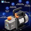 Orion Motor Tech Vacuum Pump, 4 cfm 1/3 hp HVAC Single Stage Vacuum Pump for R12 R22 R134a R410a R502, Auto AC Vacuum Pump Kit for Automotive Air Conditioner Resin Degassing & More, Oil Included