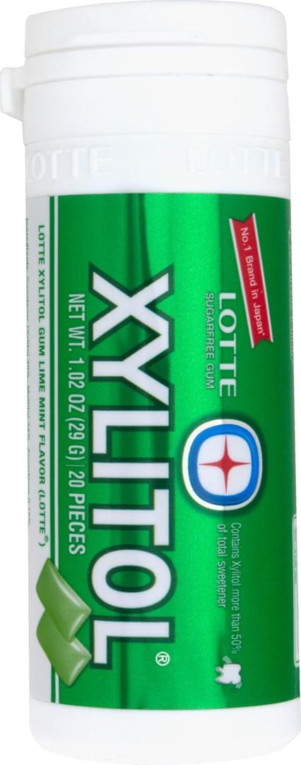 3 x Lotte Xylitol Lime Mint Gum 1.02 OZ (Pack of 1)