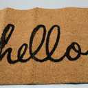 Juvale Hello Coco Coir Doormat for Patio and Front Door - Natural Coconut Fiber Coco Coir Rug Welcome Matt Outdoor -17 x 30 in