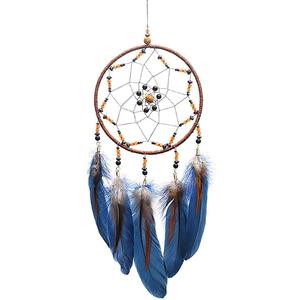 MOONFLY Dream Catcher Handmade Traditional Feather Dreamcatcher Hanging Home Wall Decoration Craft Ornament for Home, Bedroom, Kids, Boys Native American Style Dcor (Star)