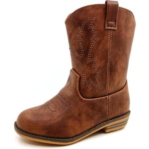 ICEBIRDS Girl's Western Cowboy Boots, Toddler Little Big Kids Western Riding Shoes 7