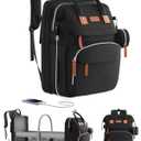 Diaper Bag Backpack with Changing Station, Large Diaper Bag, Baby Bag, Multifunctional Diaper Bag, Black