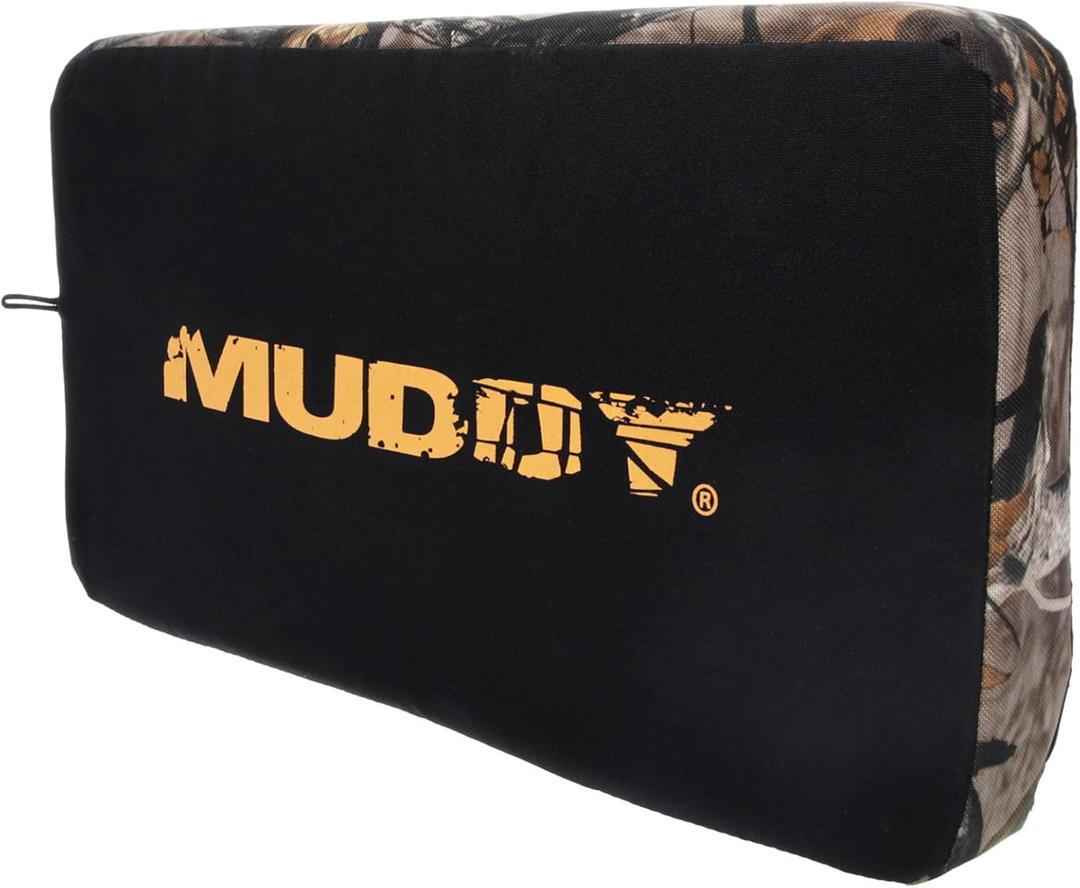 MUDDY Standard Seat Cushion - 18" x 10" Durable Lightweight Portable All-Day Comfort Hunting Outdoor Cushioned Tree Stand Seat with Silent Ties, Fits Most Treestands