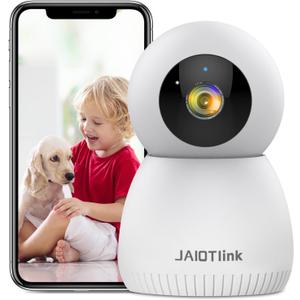 2K Indoor Camera for Home Security & Baby Monitoring, WiFi Pet Camera with App, 2.4G/5G, 360 Pan&Tilt, Night Vision, Motion Detection, 2-Way Audio, SD/Cloud Storage, Works with Alexa