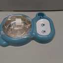 Dog Bowls, Cat Food and Water Bowl Set with Water Dispenser and Stainless Steel Bowl for Cats and Small Dogs - Blue
