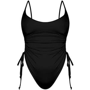 KRLAGAPAS Women's Sexy One Piece Bathing Suit Tummy Control Swimsuit. Size L