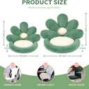 Ditucu Flower Shape Chair Cushion Comfy Kawaii Seat Cushions 19 inch Cute Stuff Pad Lazy Sofa Office Floor Pillow for Gaming Chairs Room Decor Green