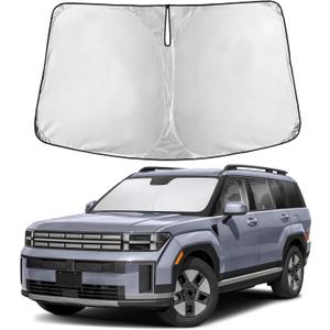 EcoNour Windshield Sunshade Compatible for Hyundai Santafe 2024 2025 2026, Sun Visor for Front Windshield & Window Sun Shade Cover, UV Heat Blocker & Protector, Car Accessories