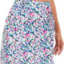 Oyamiki Women's Active Athletic Skort Lightweight Tennis Skirt Perfect for Running Training Sports Golf (White, S)