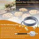 Propane to Natural Gas Conversion Kit for Grill Compatible with weber genesis, genesis II, spirit and spirit II etc,10FT 1/2" Natural Gas Conversion Kit with Regulator for weber Grills