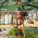 Haimont Women's 7 Inch Hiking Cargo Shorts with Belts Elastic Waist Nylon Quick Dry Water Resistant Camping Travel Trekking (Black, M)