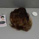 QUEENTAS Short Hair Wigs for Women Brown Pixie Bob Wig Pixie Cut Wig for Women Synthetic Hair Wigs with Bangs (Brown Mixed Blonde)