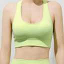 SIXIM Racerback Sports Bras for Women - Padded Seamless Medium Impact Support Womens Workout Tops - Wireless Bra (XXL)