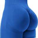 YEOREO Women High Waist Workout Yoga Gym Smile Contour Seamless Cycling Shorts Size XL