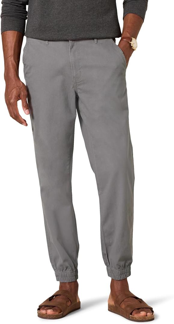 Amazon Essentials Men's Straight-Fit Washed Cotton Chino Jogger Pant L