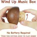 You are My Sunshine Music Box, Wood Engraved Vintage Cute Mushroom Wind Up Musical Gifts for Boyfriend Him Woman Husband Girlfriend Birthday Anniversary Christmas Valentine's Day