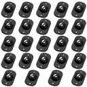 Self Adhesive Caster Wheels, Appliance Rollers for Kitchen Appliances, 360 Swivel Mini Universal Wheel Roller Casters, Sticky Pulley for Trash Can, Small Furniture (Black - 24 Pcs)