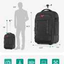BAGSMART Rolling Camera Bag for DSLRs, Professional Large Camera Backpacks for Travelling Photographers, Photographic Rolling Case & Travel Suitcase, Grey, 12.5 x 7.5 x 18.5 inches