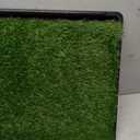 HQ4us Dog Grass Pad with Tray Small 23" x 16" Dog Litter Box Toilet for Puppy (No Grate) with 2×Artificial Grass for Dogs with Hemmed Edge, Pee Pads for Dogs, Realistic, Less Stink, Potty for Balcony