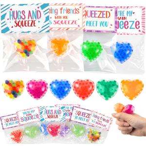 Labrostar 24Pack Valentines Day Cards with Heart Balls Valentines Day Gifts for Kids Valentines Exchange Cards for Boys Girls School Classroom Party Favors