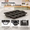 Flavehc 2pack Cast Iron Mini Loaf Pans 8-Cavity Bread Loaf Pans Pre-Seasoned Baking Pan Molds with Handle Bread Pans for Homemade Bread