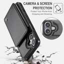 Vinich for iPhone 17 Wallet Case with Card Holder, RFID Blocking Credit Slots Kickstand Shockproof Phone Cover Fit for iPhone 17 6.3" Black