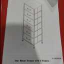 Furnulem Tall 6 Drawers Dresser, Vintage Storage Organizer Unit with Fabric Bins for Bedroom, Living Room, Closet, Nursery, Dorm, Entryway, Bedside Furniture, Sturdy Metal Frame, Wood Top, 11.8"D x 15.8"W x 45.9"H