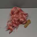 Pastel Bob Wigs with Bangs for Women Loose Wavy Wig Pastel Wavy Shoulder Length Bob Synthetic Cosplay Wig for Girl Colorful Costume Wigs (Pink)