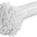 Small Zip Ties,White Zip Ties 4X150MM 100PCS, Nylon Cable Ties Self Locking Tie Straps, Heavy Duty clear zip(White 100PCS 3X200MM)