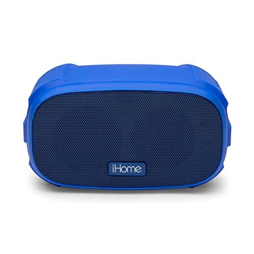 iHome Bluetooth Speaker with 18HR Battery Life, Portable Speaker is iP46 Certified Water Resistant, Ideal Camping Essentials, Beach Accessories, and Pool Accessories (IBT300L - Blue)