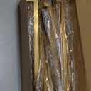 goldenwarm 15Pack Gold Drawer Pulls Kitchen Cabinet Hardware - LSJ12GD256 Modern Square Bar Pulls for Furniture Brushed Brass Dresser Handles Closet Door Pull (10in hole centers)