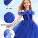 Girls Princess Dress with Crown Magic Wand Cape Princess Costumes for Party Cosplay3-9