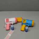 2 Bubble Gun with 2 Bottles Refill Solution for Kids, 40-Hole Light Up Bubble Machine for Toddlers 1-3, Bubble Blaster Maker, Party Favors Toys for Boys Girls 4-8 Birthday Gifts