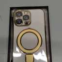 Privacy Case for iPhone 16 Pro Max with Magnetic Stand 1 HD & 1 Privacy Screen Protector, Full Camera Lens Protector Fits for MagSafe Shockproof Not Yellowing Luxury Plating Edge Clear Kickstand Case (Black)