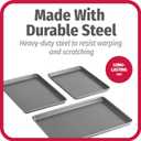 GoodCook Everyday Nonstick Carbon Steel Baking Sheet Set, 3 Pack  Small 13 x 9, Medium 15 x 10, Large 17 x 11  Carbon Steel Cooking Pans, Cookie Sheet Bakeware Set