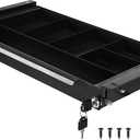 Frassie 18.8 inch Under Desk Pull-Out Drawer with Lock Office Mounted Sliding Metal Pencil Drawer for Standing Desk