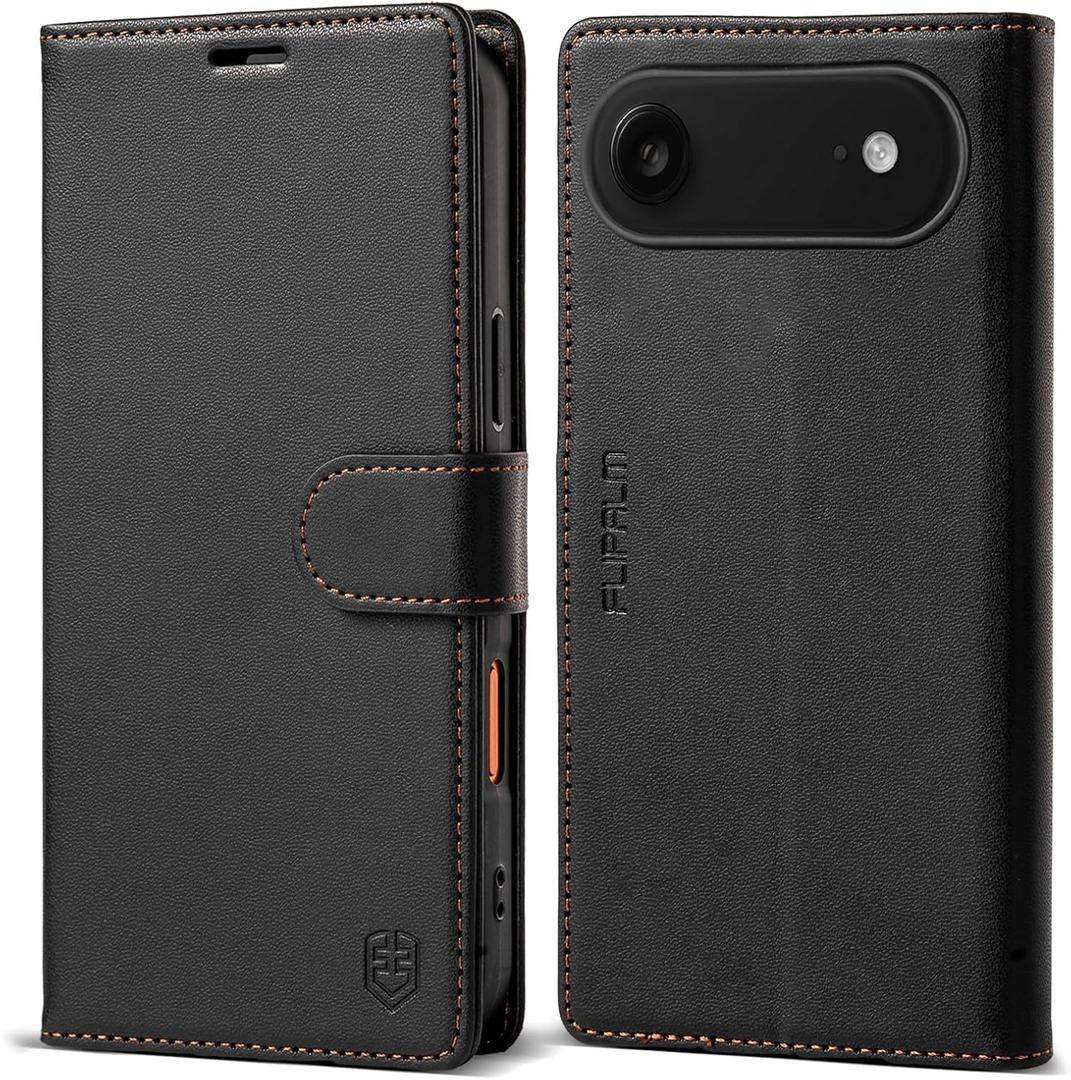 Wallet Case for iPhone 17 Air with Credit Card Holder,PU Leather Folio Flip Kickstand Protective Shockproof Cover for Apple 17Air Phone Case (Black, for iPhone 17 Air - 6.5'')