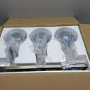 TENGXIN 3-Light Pendant Lights for Kitchen Islands - Brushed Nickel with Blue Glass. Farmhouse Style, Ideal for Dining Rooms and Bedrooms, 6 Inch