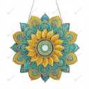 SOURMO Diamond Art Painting Hanging Kit, DIY Diamond Gem Painting Pendant, Acrylic Board Mandala Floral Wall Art