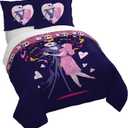 Jay Franco Duvet Cover Set  3 Piece Comforter Cover and Sham Set, Super Soft Cozy Kids Bedding (Insert Not Included) Purple - Nightmare Before Christmas, Full