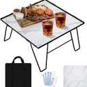 Folding Camping Table – Ultralight Aluminum Portable Table for Camping, Hiking, Backpacking, Picnic, Beach, BBQ – Compact Lightweight Collapsible Travel Side Table for Outdoor, RV, Fishing