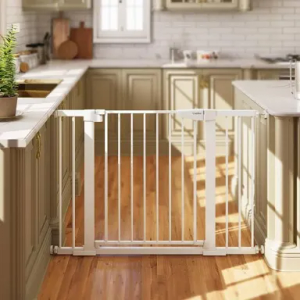 Cumbor Baby Gate for Stairs, Mom's Choice Awards Winner-Dog Gate for Doorways, Pressure Mounted Auto-Close Pet Gates for Dogs Indoor, Safety Child Gate with Easy Walk Thru Door, White 29.7x6 inch Cumbor Baby Gate for Stairs, Mom's Choice Awards Winner-Dog Gate for Doorways, Pressure Mounted Auto-Close Pet Gates for Dogs Indoor, Safety Child Gate with Easy Walk Thru Door, White 29.7x6 inch